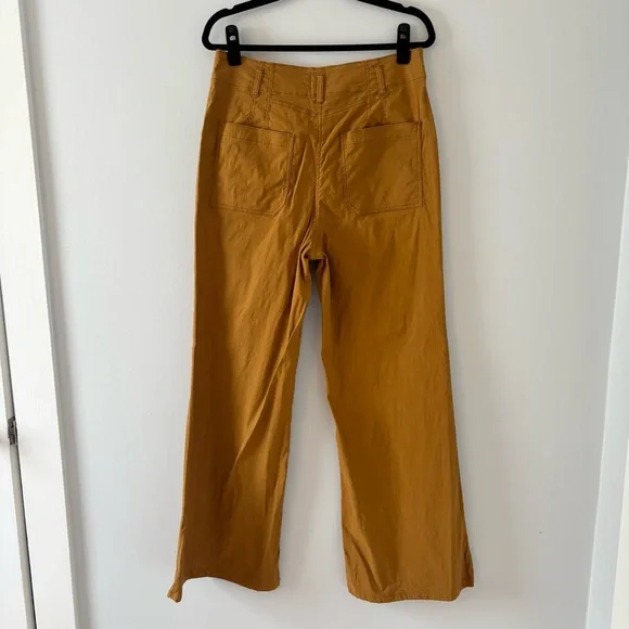 Maeve The Junie High-Rise Flare Pants Magic Fabric Stretch Bronze Anthropologie - Picture 4 of 6